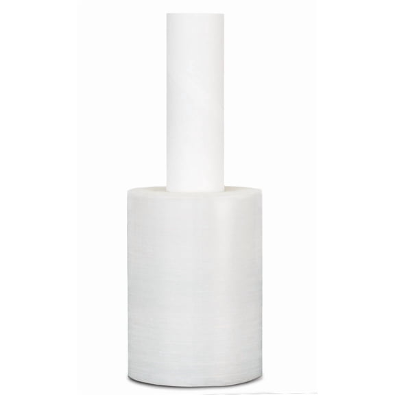 SSBM Mini Hand Stretch Wrap with Extended Core 5" x 1000' 12 Rolls 80 Gauge Clear Plastic Shrink Film for Moving Pallets