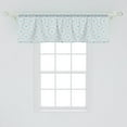 thumbnail image 2 of Ambesonne Dot Window Valance, Floral Abstract and Geometric, 54" X 18", Pale Blue Dark Teal, 2 of 3