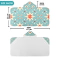 thumbnail image 3 of Retro Abstract Floral Kids Hooded Beach Towel Baby Bath Poncho Towels with Hood Absorbent 50"x23.5" for Pool Swimming, 3 of 7