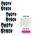 thumbnail image 5 of Halloween Press On Nails Medium Oval,Witch Potion Resin Fake Nails,Purple Green Galaxy Star Glitter Stick On False Nails, 30Pcs Reusable Wearable Nail Tips for Women Spooky Cosplay Holiday Manicure, 5 of 10