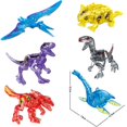 thumbnail image 3 of Dinosaurio Jurásico Set World Park 3 Modelo Bloques de Construcción Blanco T Indominus Rex Dino Breakout 8 piezas Mosasaurus Velociraptor Animal, 3 of 5