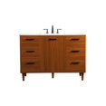 thumbnail image 3 of Elegant Decor Baldwin 48" Solid Wood and MDF Bathroom Vanity in Teak, 3 of 8