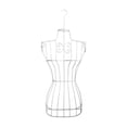 thumbnail image 1 of Esquirla Female Mannequin Metal Form Female Mannequin Torso for Home Decor Black, 1 of 8