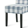 thumbnail image 4 of Noble House Asher Contemporary Fabric Dining Chairs, Set of 2, Dark Blue, Light Beige, 4 of 7