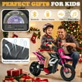 thumbnail image 5 of Ktaxon 24V 250W Dirt Bike, Electric Powered Motorcycle, up to 14 mph, Electric Ride on with Shock Absorption Suspension for 10+, Pink, 5 of 9