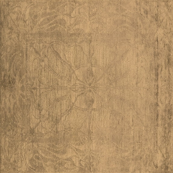 Ahgly Company Indoor Square Oriental Brown Industrial Area Rugs, 8' Square