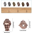 thumbnail image 2 of 24 cuentas de cabeza de 6 colores, espaciadores de cabeza 3D, conectores tibetanos, cuentas sueltas para pulseras, collares, pendientes, joyería y manualidades., 2 of 8