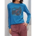 thumbnail image 3 of Vintage Camera Graphic Tee Long Sleeve Women's, 3 of 4