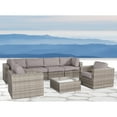 thumbnail image 3 of Livingsource International Wicker/Rattan 6 - Person Seating Group with Cushions Taupe, 3 of 5