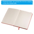 thumbnail image 4 of Unique Bargains 8.3x5.7' A5 Lined Journal Notebook Hardcover 160 Pages 80 Gsm Thick Ruled Paper, Red, 4 of 6