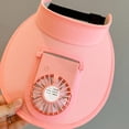 thumbnail image 4 of Sombrero de verano para niños con ventilador, gorra con visera ancha recargable por USB para viajes, playa, rosa YUNYI BRAND  Deportes, 4 of 5