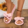 thumbnail image 4 of Willtoo Bow Knot Slippers Women Cute Corduroy Orthopedic Slipper House Slipper Comfy House Slides Open Toe Sandals Bedroom Shoes EVA Sole Cozy Indoor Outdoor Home Slipper, 4 of 4