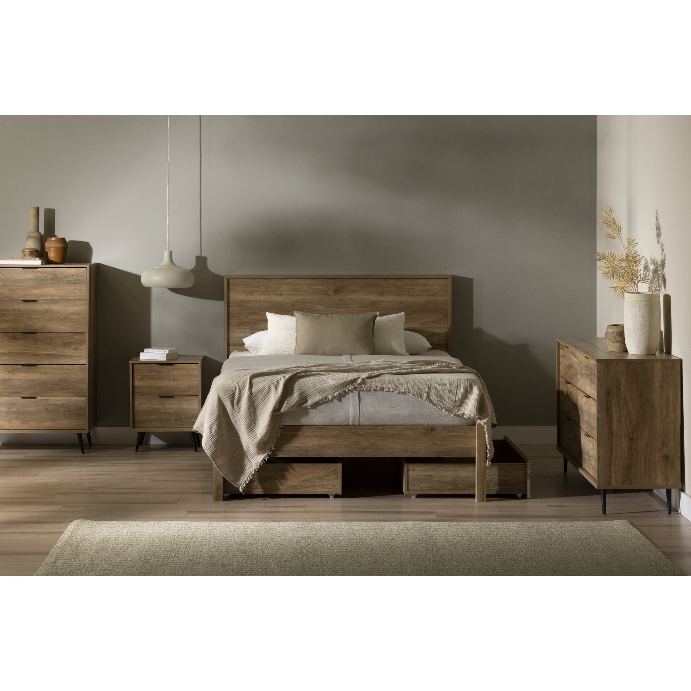 South Shore Oxford, Contemporary Chest,  Brown