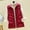 Wine, variant on Drovellove Plus Size Women's Faux Gilet Sleeveless Hoodless Casual Outwear Jacket | Soft Stretchy Knit Vest for Leggings, Layering Over Tees