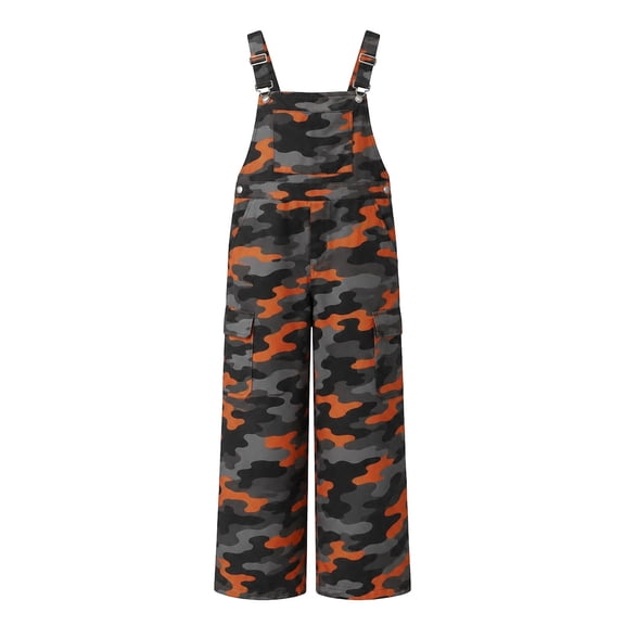 SJLDQY Men's Camo Bib Overall Adjustable Straps Denim Overalls for Men Fall Winter Outdoor Casual Utility Workwear with Pockets