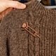 thumbnail image 3 of Pasador de broche de madera - Broche de bufanda para suéter de mariposa de elefante hecho a mano • 2,36 pulgadas, 3 of 4