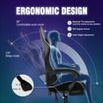 thumbnail image 5 of GTPLAYER Gaming Chair Ergonomic Computer Desk Chair with Footrest and Lumbar Support, White, 5 of 7