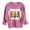 Pink, variant on WXLWZYWL Trendy Sweatshirts For Women 2023 Woman Round Neck Long Sleeve T-Shirt Printing Loose Blouse Tops