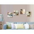 thumbnail image 5 of Modern Abstract Art Painting Blue and Brown Canvas Wall Art Print Set Small for Bedroom Bathroom Wall Decoration (Abstract), 5 of 5