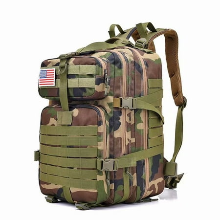 Military Tactical Backpack Hydration Backpack, Army MOLLE Bag, Small 3-Day Rucksack for Outdoor Hiking Camping Trekking Hunting School Daypack,