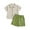 E-Khaki, variant on Huesdet Toddler Baby Boy Summer Clothes Solid Color Short Sleeve Shirt Tops and Shorts Set Summer Outfit 2Pcs(Green,12-18 Months)
