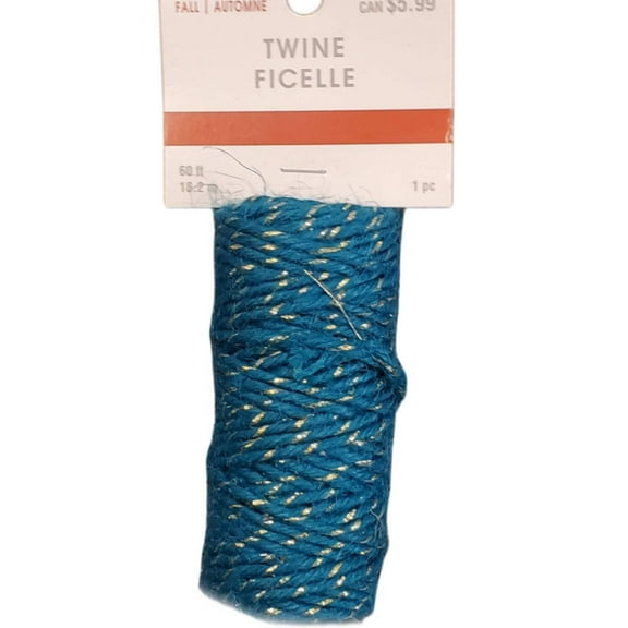 Turquoise Gold Fall Twine 60ft by Ashland