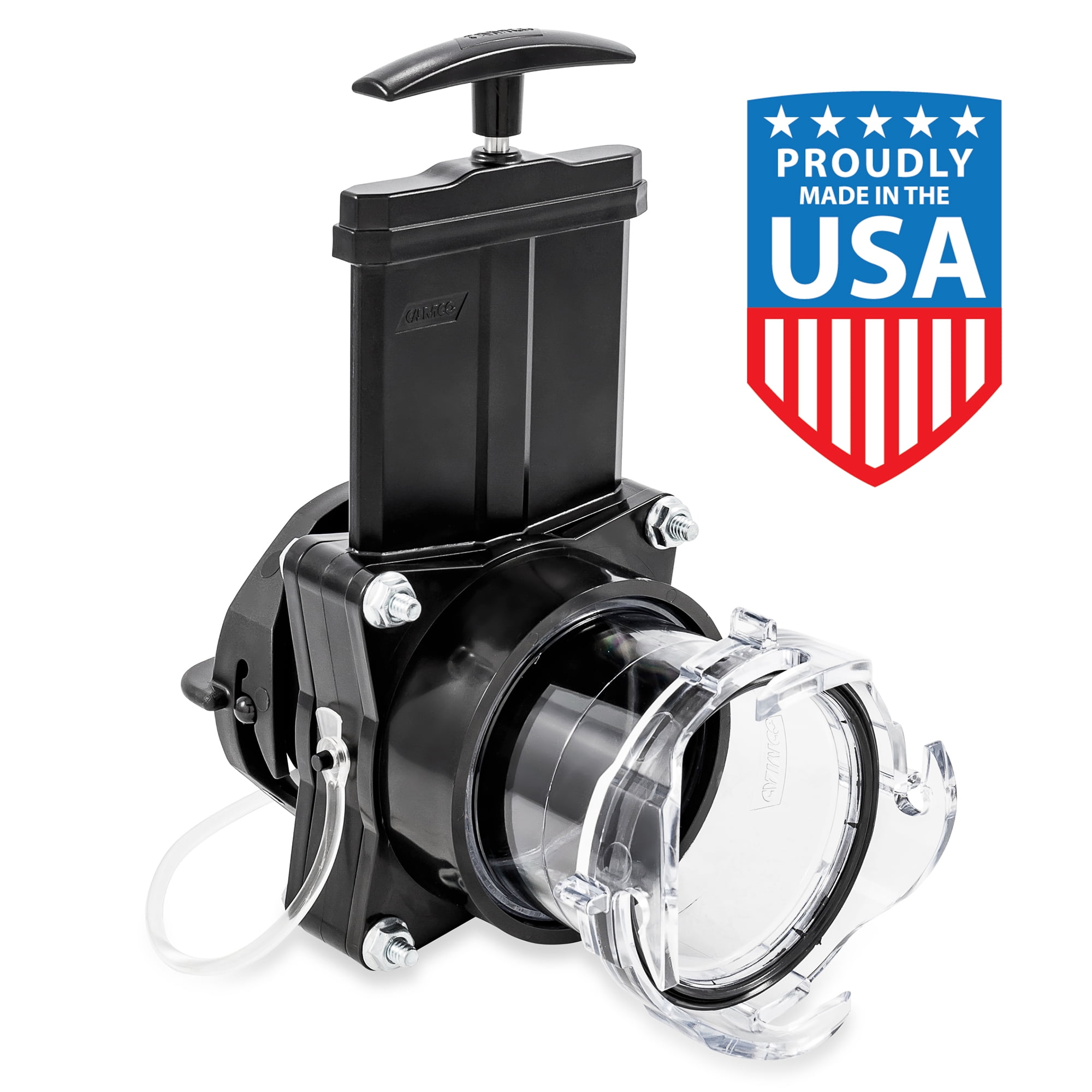 (2 pack) Camco RV Gate Valve - 4 Bayonet Prongs, Black and Clear (39050)