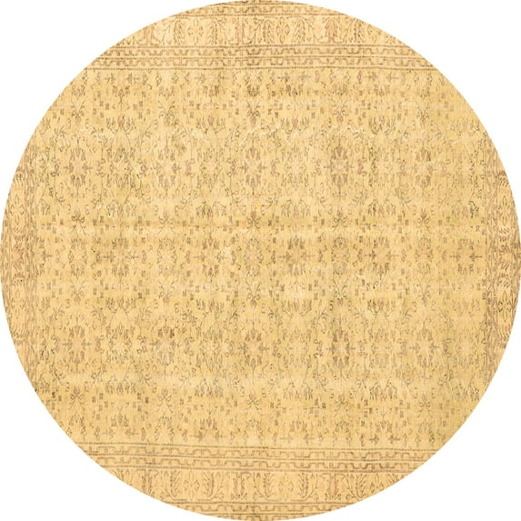 Ahgly Company Indoor Round Persian Brown Traditional Area Rugs, 5' Round