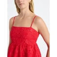 thumbnail image 4 of Free Assembly Women's and Women's Plus Sleeveless Lace Babydoll Dress with Pockets, Size XS-4X, 4 of 5