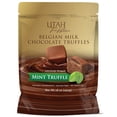 thumbnail image 1 of Utah Truffles Belgian Milk Chocolate Mint Individually Wrapped Pouch, Naturally Gluten Free, Gourmet Smooth Creamy Natural Truffle, 16 oz, Approx. 32 pc, 1 of 5