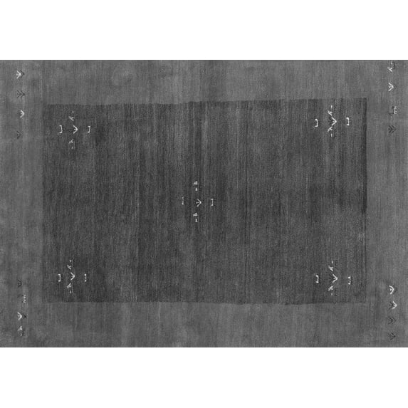 Ahgly Company Indoor Rectangle Abstract Gray Contemporary Area Rugs, 2' x 5'