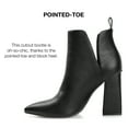 thumbnail image 5 of Journee Collection Womens Neima Pointed Toe Block Heel Ankle Booties, 5 of 6