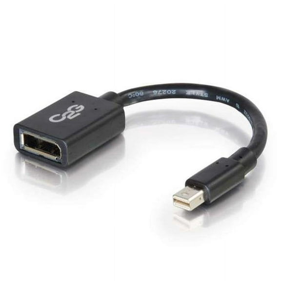 Cables To Go 54303 6 in. Mini DisplayPort Male to DisplayPort Female Adapter Converter, Black