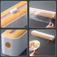 thumbnail image 3 of 2 In 1 Cling Film Cutter Slicer Kitchen Food Wrapper Dispenser Aluminum Foil Slider Box Fresh Keeping Household Slicer Kitchen Yellow, 3 of 9