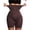 Brown, variant on Women's High Waist Control Tummy Shaping Shorts 1pc Golden Accents Slimming Panties for Flat Tummy & Lifted Buttocks