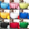 thumbnail image 2 of 140cm Solid Table Cloth Round Satin Tablecloth Wedding Party Restaurant Home Table Cover Red Round 140cm, 2 of 7