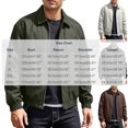 thumbnail image 2 of IROINNID Men's Faux Leather Bomber Jacket Full Zip Turndown Collar Relaxed Fit Casual Vintage Streetwear Outerwear Lightweight Spring Fall Coat Top, 2 of 6