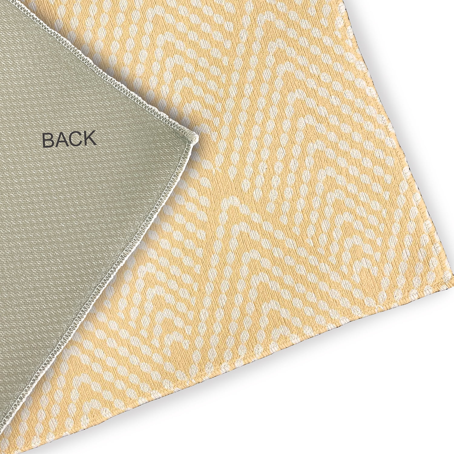 Simply Daisy 5' x 7' Corn Yellow Lifeflor Diamond Spring Chenille Indoor/Outdoor Rug