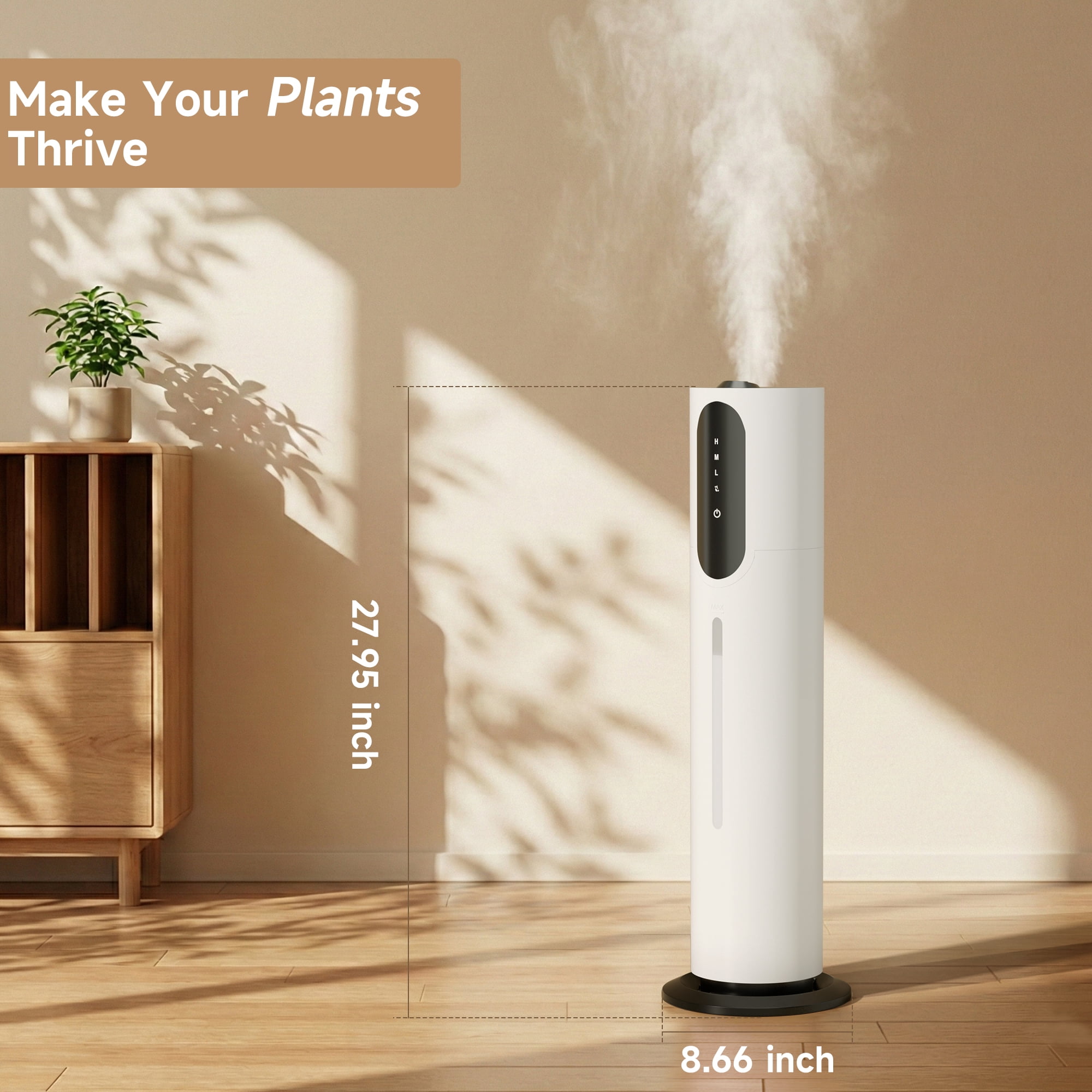 TOPTENG 2gal/7.5L Silent Humidifier for Bedroom Large Room – 3-Speed Ultrasonic Cool Mist, Purification & Filtration, Aroma Diffuser Box, for Indoor Home Use