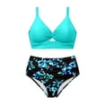 thumbnail image 3 of Plus Size Two Piece Swimsuits For Control Bikini High Waisted Bathing With Adjustable Straits Two Piece Bathing Suit for Women Swim Shorts Women plus Size Swimming Suit for Women plus Size Swim Wear, 3 of 3