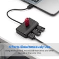 thumbnail image 4 of Dutevolns 4 in 1 USB A 3.0 Hub, 4-Port with Power Adapter Multi-Function Expander for Portable USB Splitter Adapter for Laptop, PS4, Flash Drive, HDD, Xbox, Printer, Mouse, Keyboard, Computer, 4 of 8