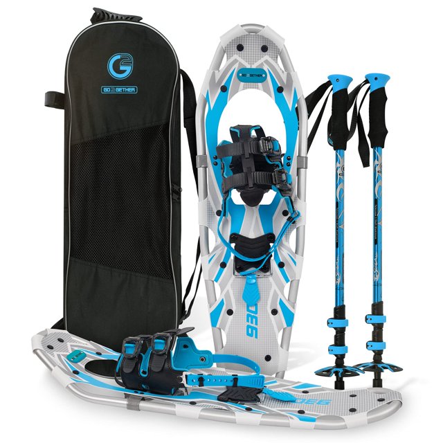 Raquetas de nieve G2 GO2GETHER G2 de 36 pulgadas con puntera azul y bastones