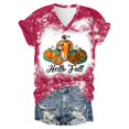thumbnail image 2 of YDLCAFD T-Shirt Femme Confortable Imprimé Col Rond Manches Courtes Tee Tops Tunique Blouse, 2 of 3
