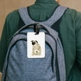 thumbnail image 6 of WIRESTER Rectangle PU Leather Luggage Tags for Travel Suitcase Baggage 4.05 x 2.83 inches - Pug Dog, 6 of 7
