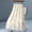Beige, variant on Floral Mesh Mid Length Skirt Women's Double Layer Mesh Three Dimensional Flower Mid Length Skirt High Waisted Romantic Flowy Event Wear Mesh Skirt