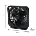 thumbnail image 2 of Mainstays New 9-inch Box Indoor Comfort Personal AC Electric Fan, 3 Speeds, Black, 2 of 8