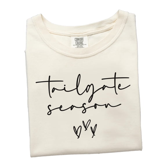 Tailgate Season Shirt for Women and Teens Tailgating T-Shirt for Sports Fan Ivory Shirt Adult Large