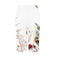 thumbnail image 6 of Shorts for Women Striped Printed Stretch High Waist Knee Loose Beach Casual Shorts with Pockets, 6 of 6