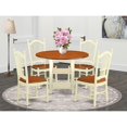 thumbnail image 4 of East West Furniture Sudbury 5-piece Wood Dining Room Set in Buttermilk/Cherry, 4 of 4