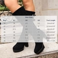 thumbnail image 3 of Viluyesy Womens Knee High Boots Platform Chunky Heel Double Buckle Strap Lug Sole Faux Suede Casual Shoes Black Size 7.5, 3 of 9